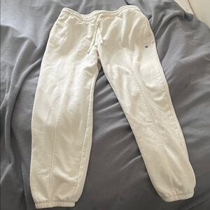 Champion Off-White Sweatpants with Logo